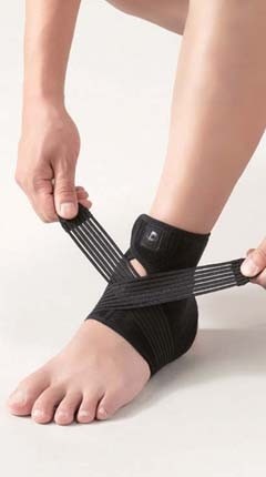 DayFit Fussgelenk Bandage Verstellbar Schwarz