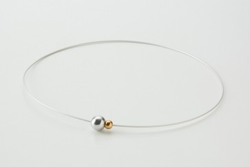 EXTREME RAKUWA Halskette Wire Mirror Ball Twin Silber/Gold