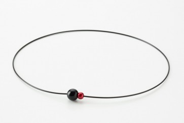 EXTREME RAKUWA Halskette Wire Mirror Ball Twin Schwarz/Rot