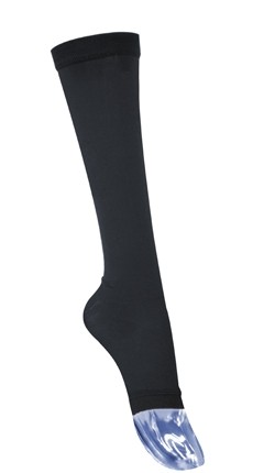 Ti-Kniesocken Zehenfrei M (22-24cm) Schwarz