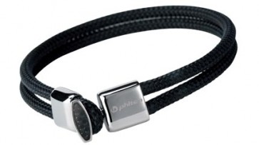 Phiten Rakuwa Armband X100 Carbon Silver 19 cm