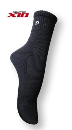 X10 Aquatitan Sport Socken Halblang Schwarz