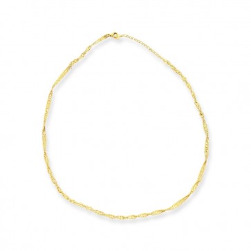 Limitiert Titan Halskette Chain Twist, 40+5cm, Ø 0.5cm, Gold