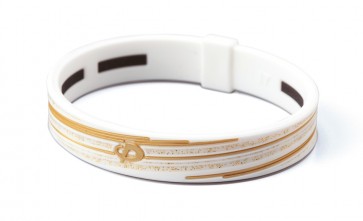 Armband_ S_SLASH LINE_ Weiss/Gold_1