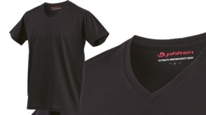 X100 T-Shirt mit V-Ausschnitt Schwarz