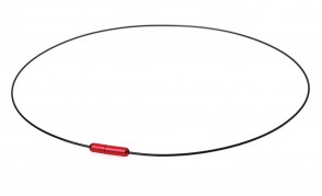 Phiten Rakuwa Halskette Wire Model Air schwarz/rot