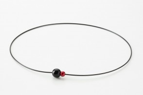 EXTREME RAKUWA Halskette Wire Mirror Ball Twin Schwarz/Rot