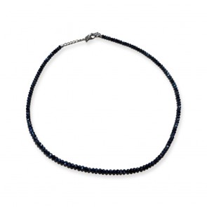 Limitiert Blauer Spinell Halskette 40+5cm