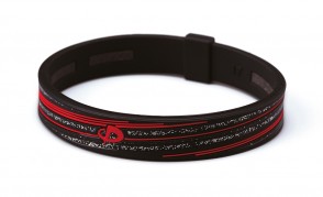 Armband_ S_SLASH LINE_ Schwarz/Rot_1