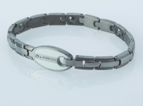 Bracelet Titan Hard coat Oval blanc, 17cm