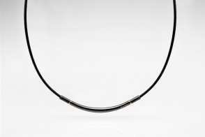 Collier METAX rond, noir/doré