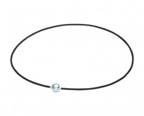 Collier Extreme METAX Mirror Ball argent/bleu 40cm