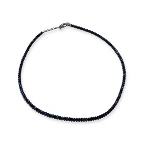 Limité Spinell bleu Collier 40+5cm