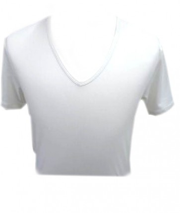 T-Shirt T/C Collo V-Neck L Bianco