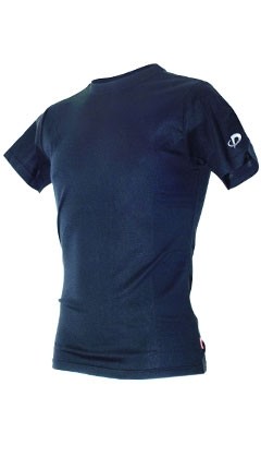 Phiten Raku T-Shirt rotondo 3L Nero